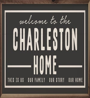 Personalized Name Welcome To Our Home Border Black